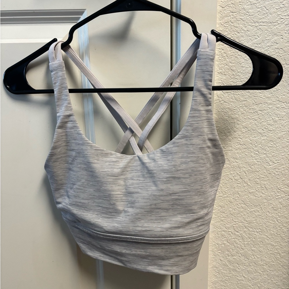 Lululemon Athletica Light Gray Cross-Back Sports Bra